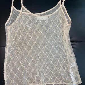 Urban outfitters mesh with crystals top